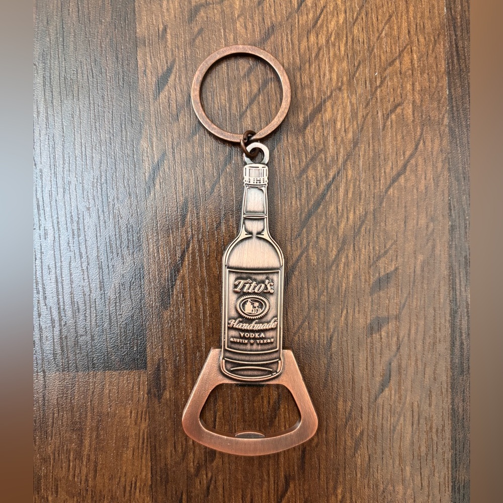 Tito's Vodka Bottle Opener Keychain